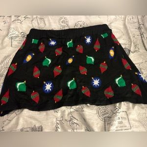 Xhilaration knit sweater ornament holiday Christmas mini skirt, XL